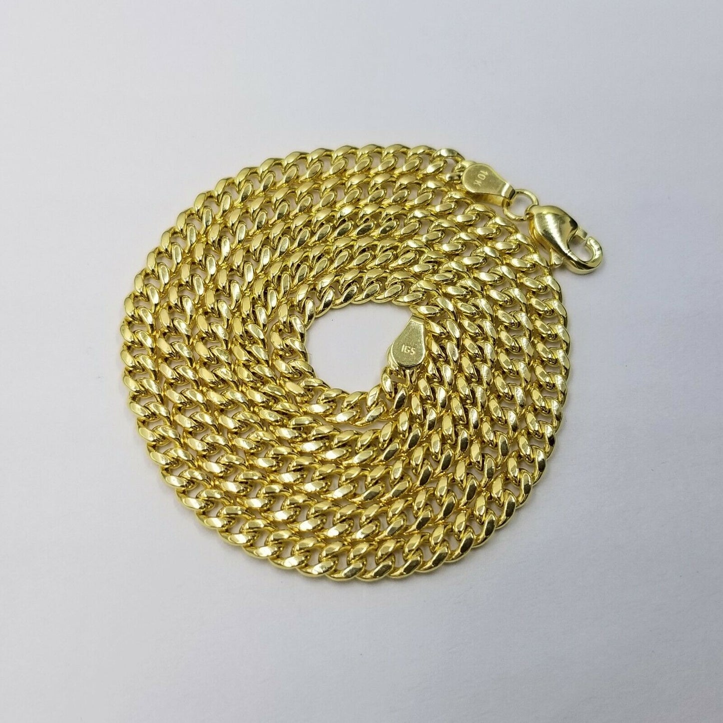 10K $100 Tree Charm Gold Pendant Miami Cuban Chain in18 20 22 24 26 28 Inch Real
