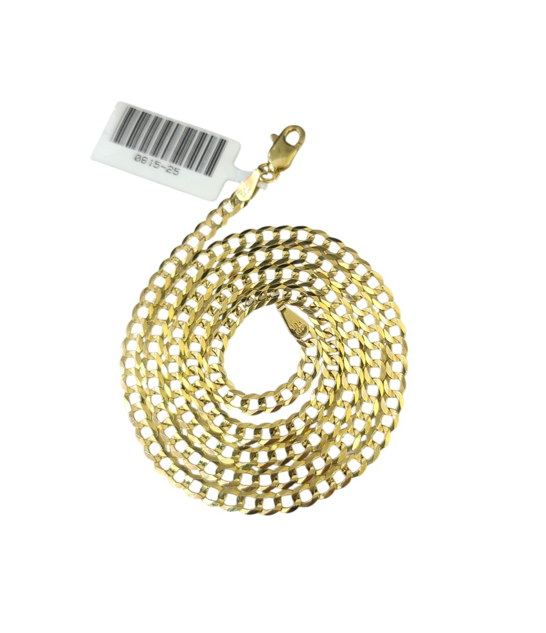 10K Yellow Gold Cuban Curb Chain Necklace 3mm 18 Inch REAL 10kt Womens