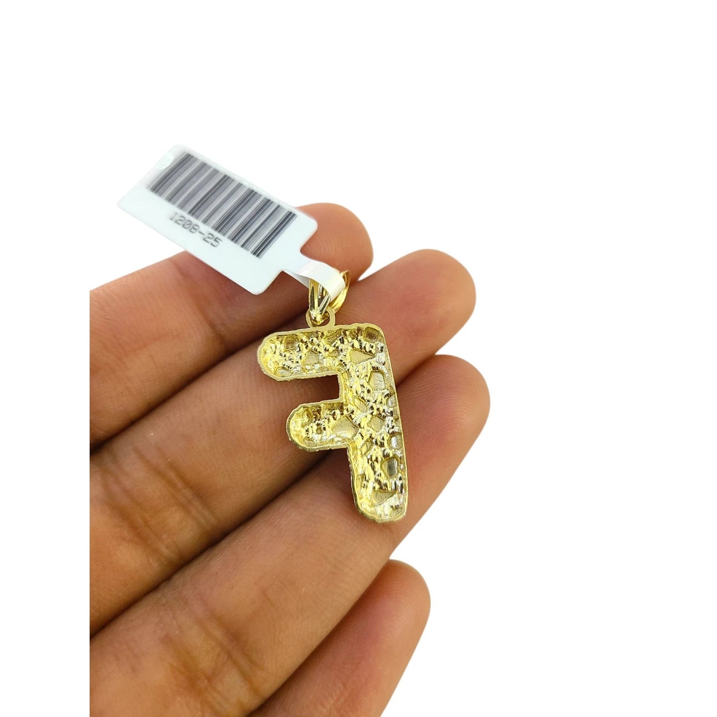 Real Gold 10k Miami Cuban Link Chain F Initial Charm 2.5mm Pendant SET Necklace