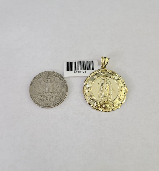 10k Virgin Mary Charm Pendant REAL 10Kt Religious Yellow Gold Genuine