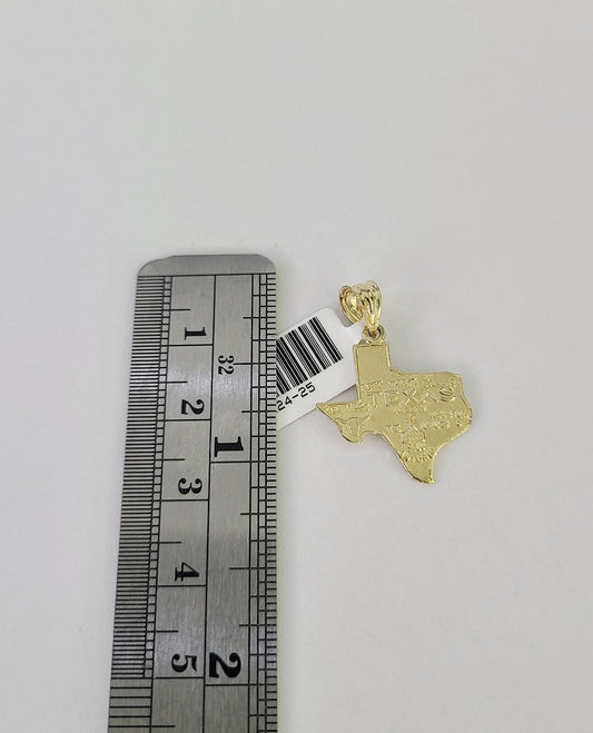 10k Texas Map Charm Pendant REAL 10Kt Yellow Gold Genuine