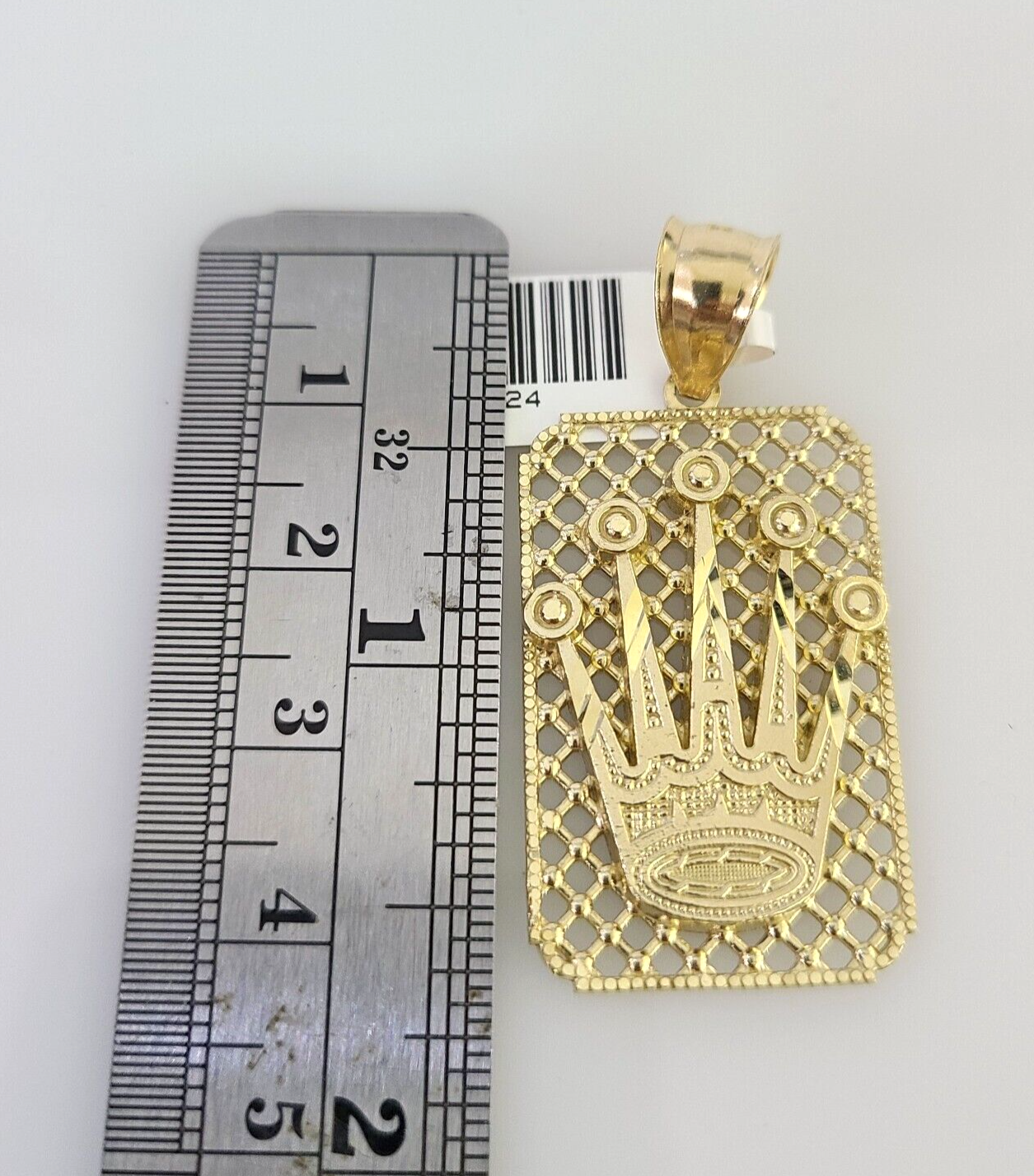 10k Crown Jesus Anchor Pendant Men's Women's REAL 10Kt Yellow Gold Genuine