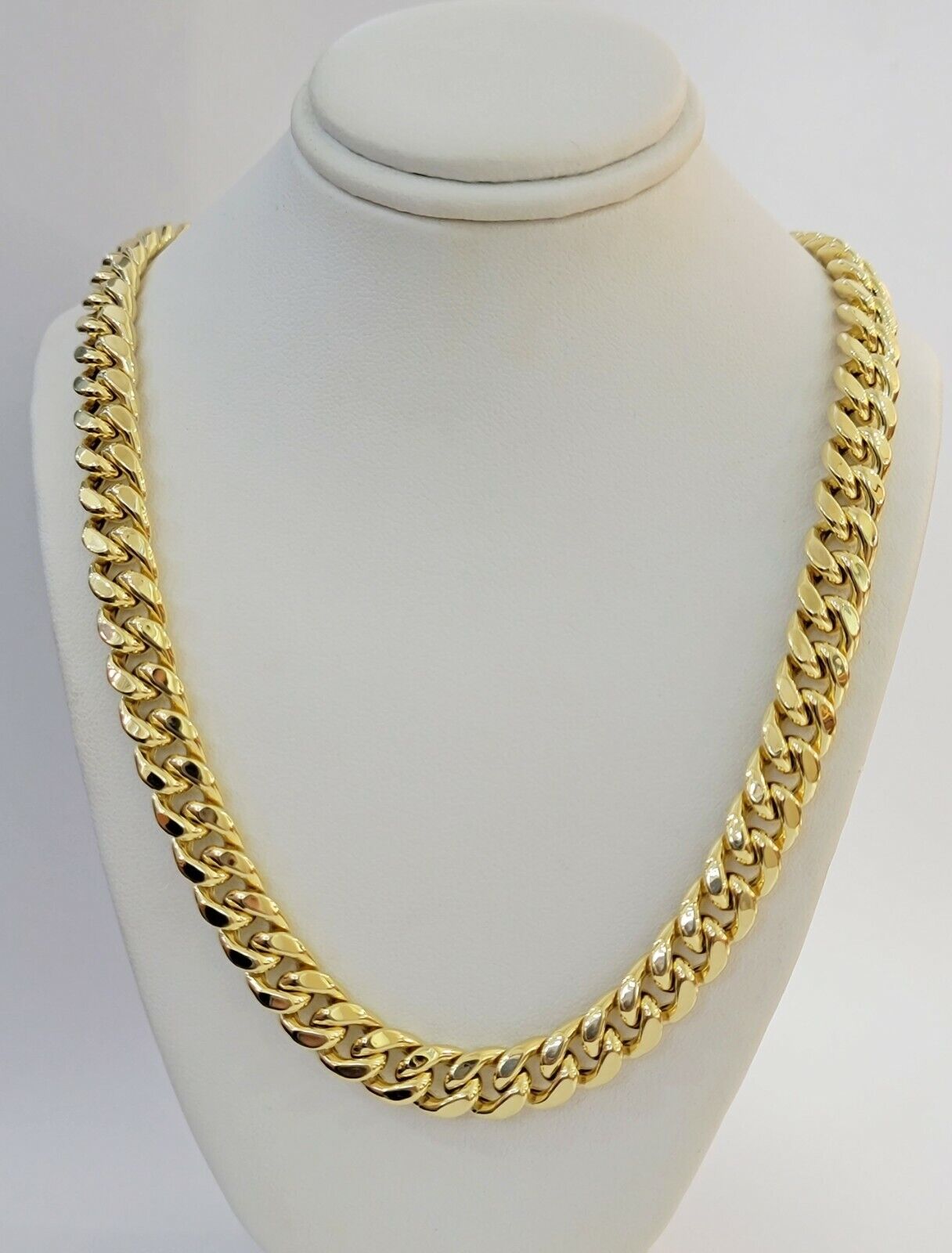 14k 10mm Mens Necklace Chain Miami Cuban Link 24" Inch REAL 14KT Real Gold Sale