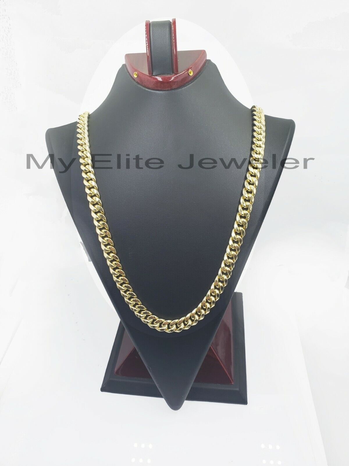 14k 10mm Mens Necklace Chain Miami Cuban Link 24" Inch REAL 14KT Real Gold Sale