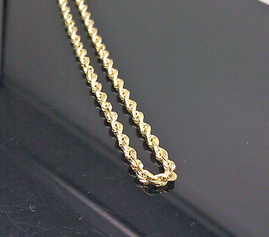 10K Gold Chain Rope inch 16" 18" 20" 22" 24" 26" inch