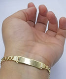 10k Gold Baby ID Bracelet 6" Inch Cuban Curb Link Rope Real