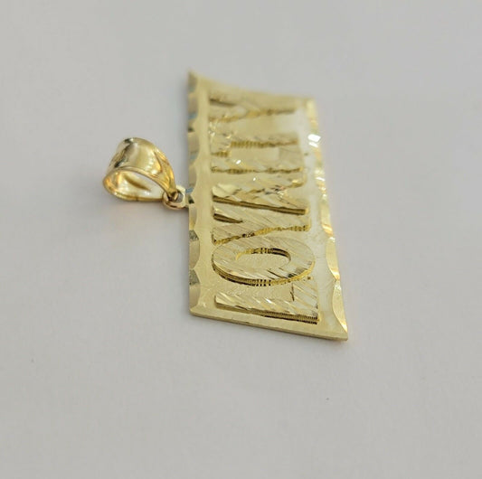 10k Yellow Gold Pendant & 10kt Rope Necklace 22 inch Chain Loyality Charm 10kt