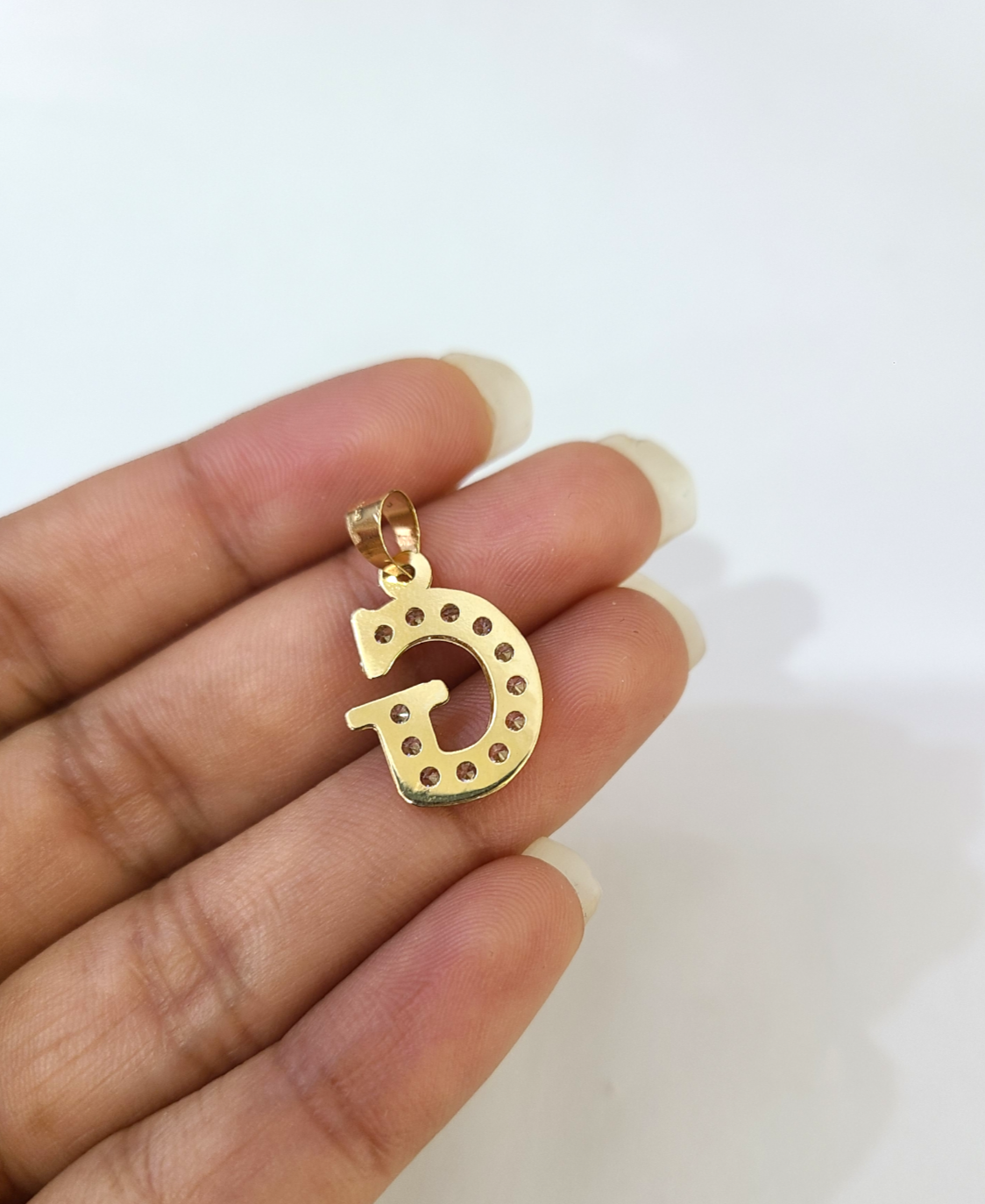 10K Yellow Gold G Initial Charm Pendant Alphabet Real 10kt Men Women