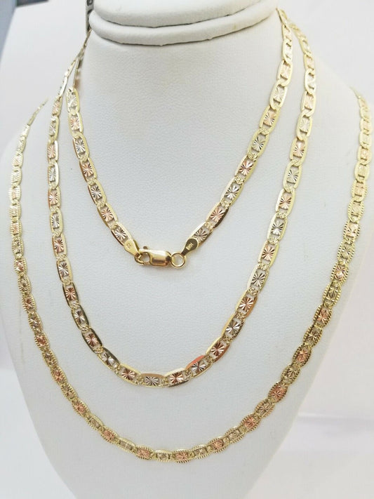 REAL 14kt Gold Necklace Ladies chain 2mm 3mm 4mm 18"-26" Diamond cuts Women