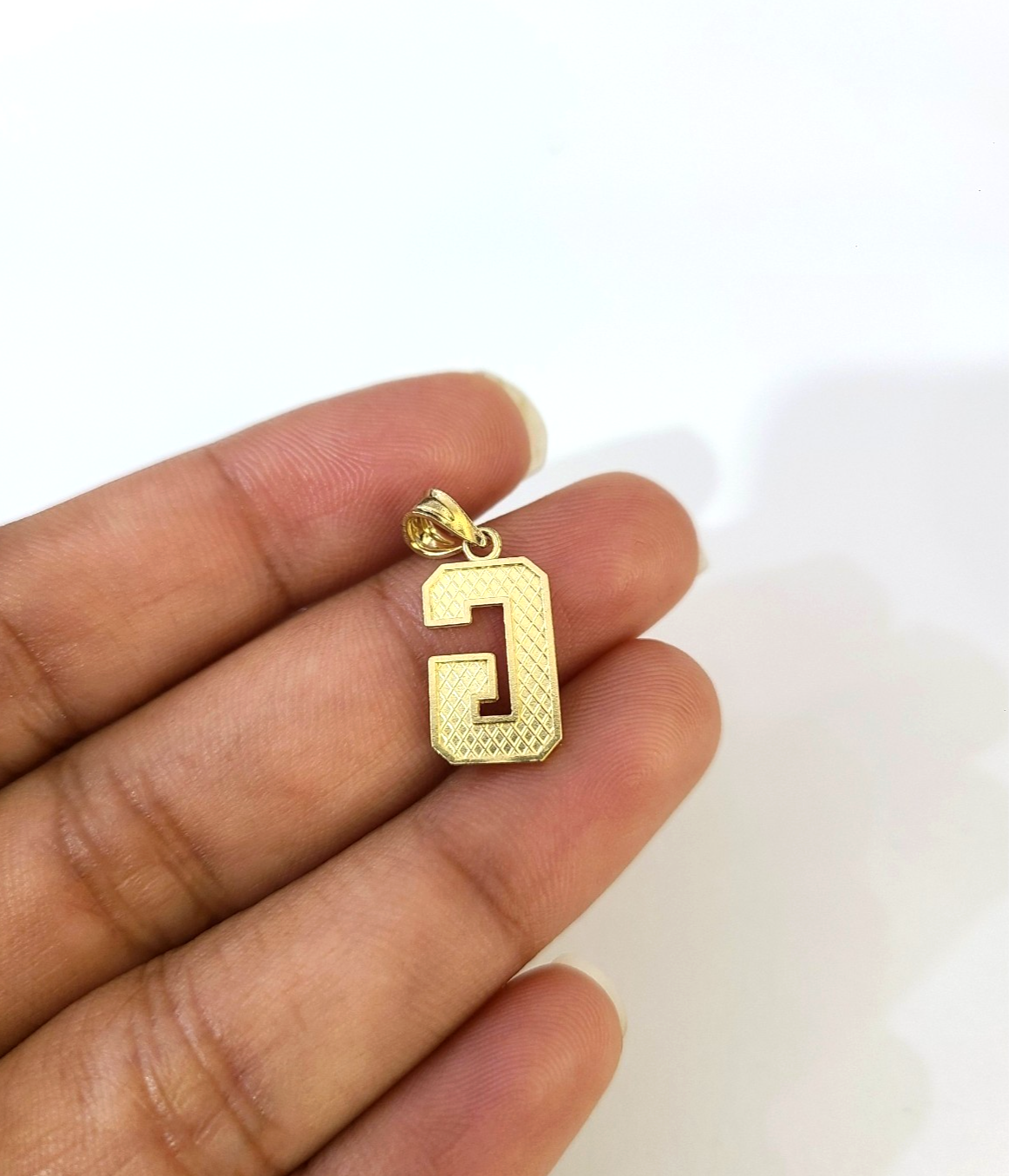 10K Yellow Gold G Initial Charm Pendant Alphabet Real 10kt Men Women