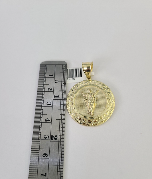 10k Nugget Jesus Christ Charm Pendant REAL 10Kt Yellow Gold Genuine