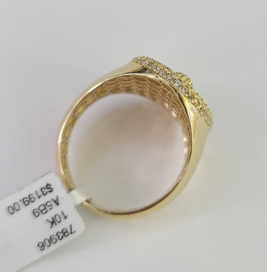 10k Saint Barbara Ring Casual Band Yellow Gold Genuine Brand New Religious