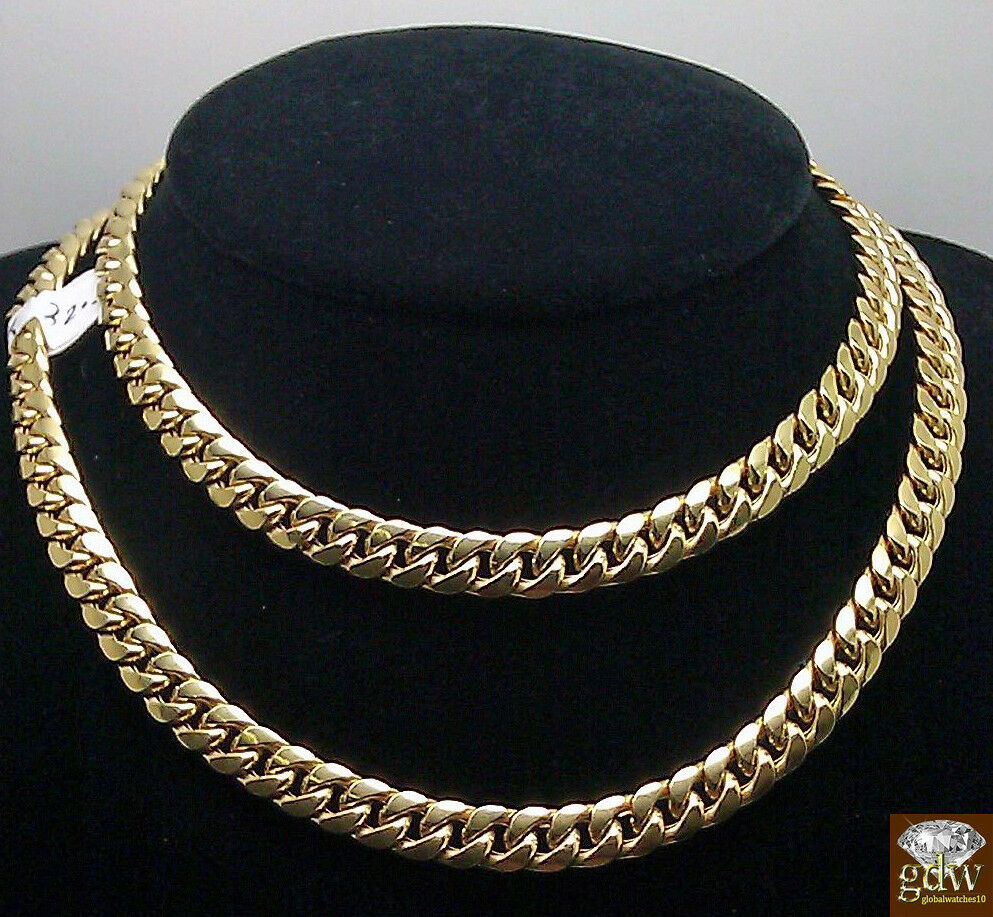 10k Gold THICK Miami Cuban Chain 30inch 8mm Real 10k Genuine Gold Cuban