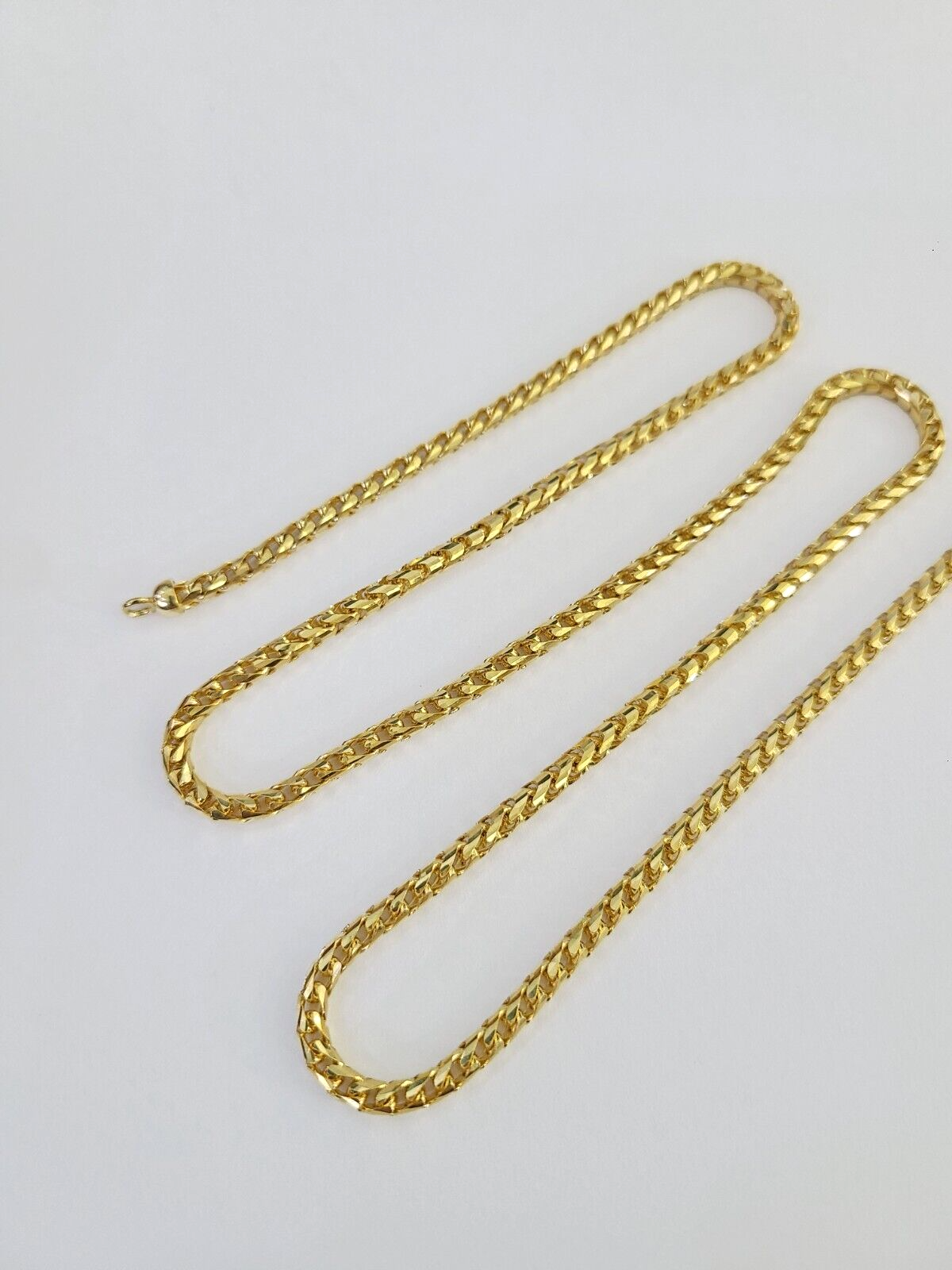 Real 18k Yellow Gold Franco Chain Necklace 24 Inch 4 mm SOLID 18kt