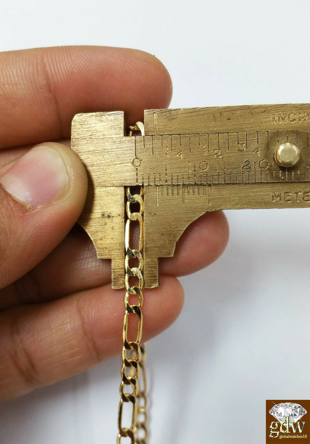 Real 10k Yellow Gold Figaro Chain With 10k Jesus Cross pendant, 20"-28" Necklace