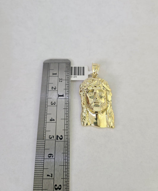 10k Jesus Head Charm Pendant REAL 10Kt Religious Yellow Gold Genuine