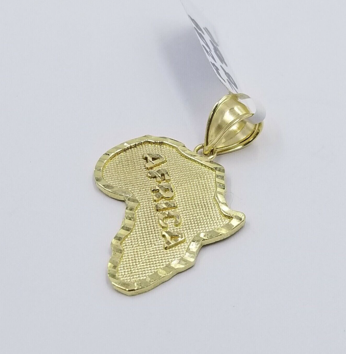 10k Yellow Gold Charm Africa Map Pendant Mens REAL 10KT With FREE SHIPPING