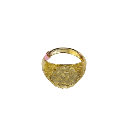 Real 14k Men Nugget Ring Yellow Gold 14Kt Genuine