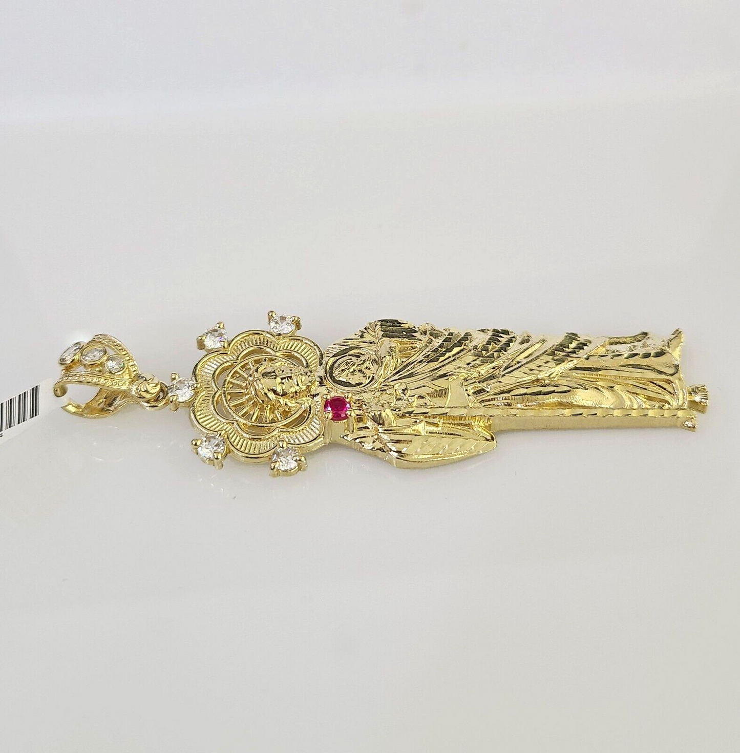 10k San Judas Charm Pendant Men's REAL 10Kt Saint Jude Yellow Gold