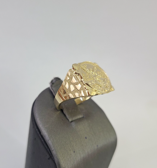 10k Yellow Gold Ring 50 Pesos Centenario Mexican Real Genuine