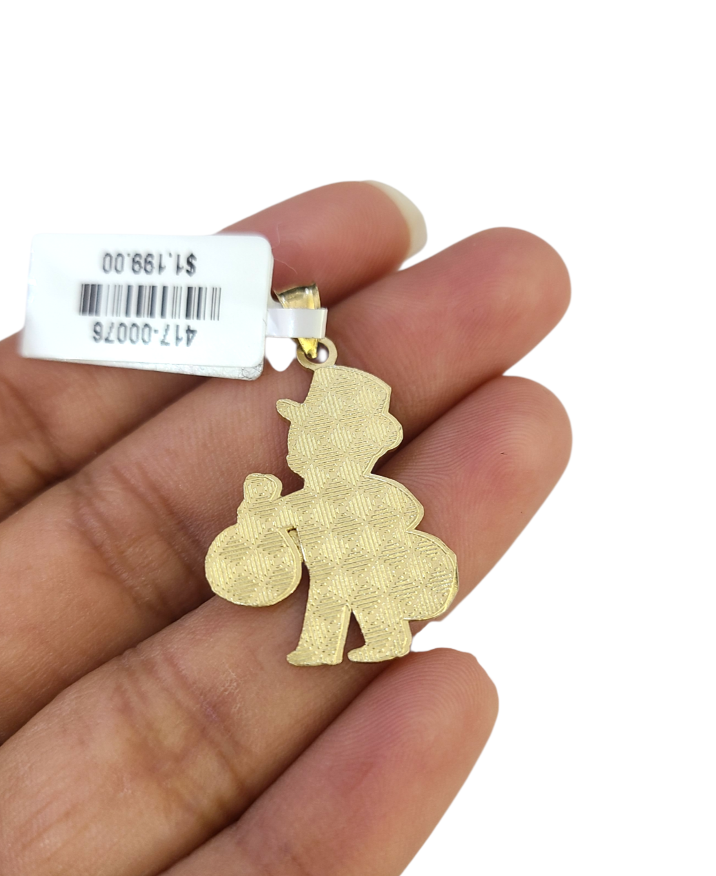 10k Gold Cuban Curb 3mm Chain Necklace Grandpa Money Charm Pendant 18"-28" Set
