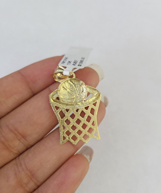 10k Basket Ball Charm Pendant REAL 10Kt Sports Yellow Gold Genuine