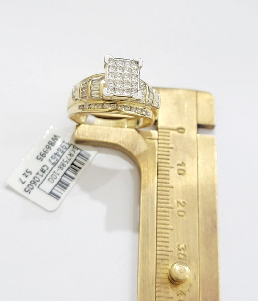 Real 14k Yellow Gold Diamond Ring 1 CT Diamond Ladies Women Band Real Gold Sale