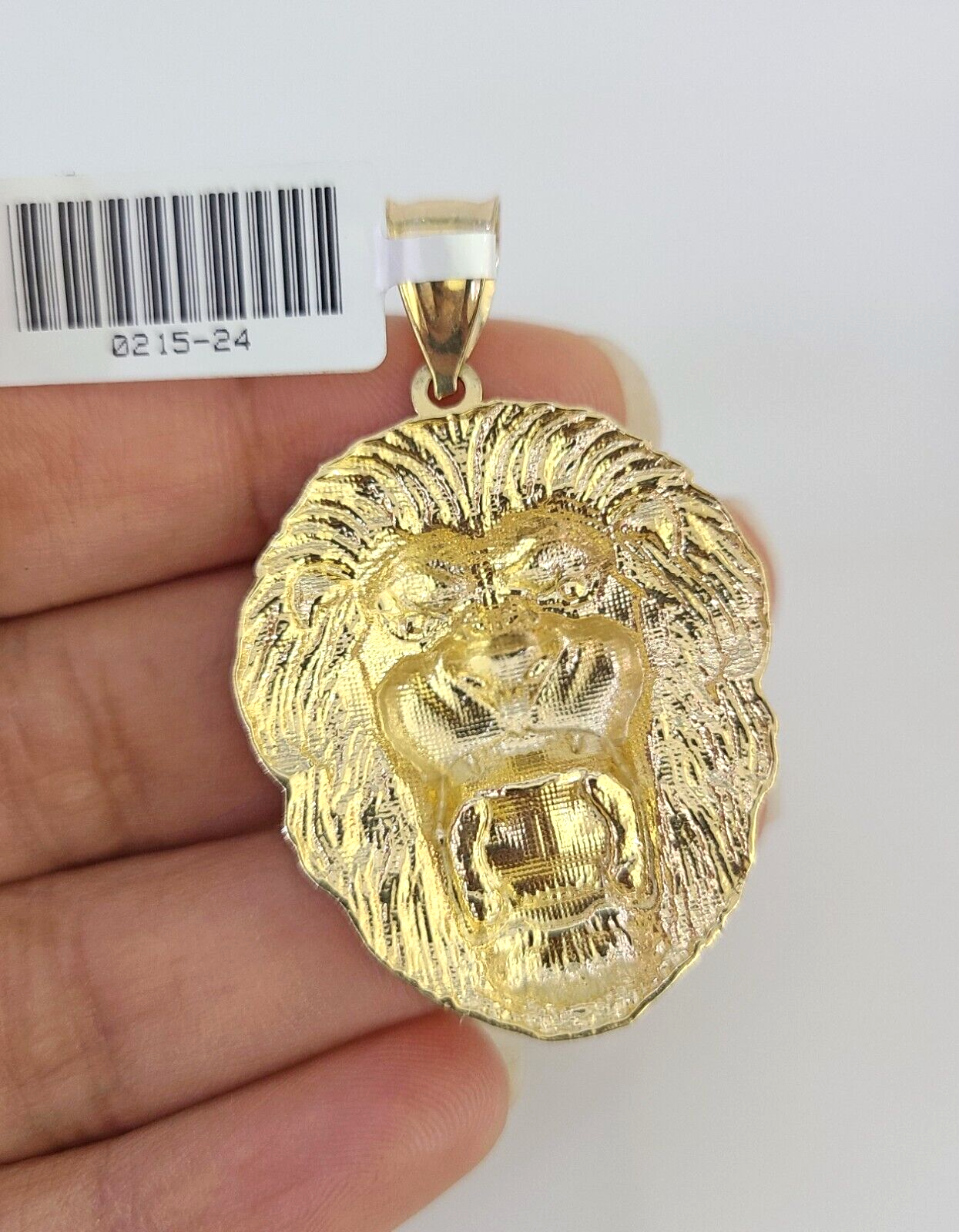 10k Roaring Lion Charm Pendant Men's REAL 10Kt Lion Head Yellow Gold