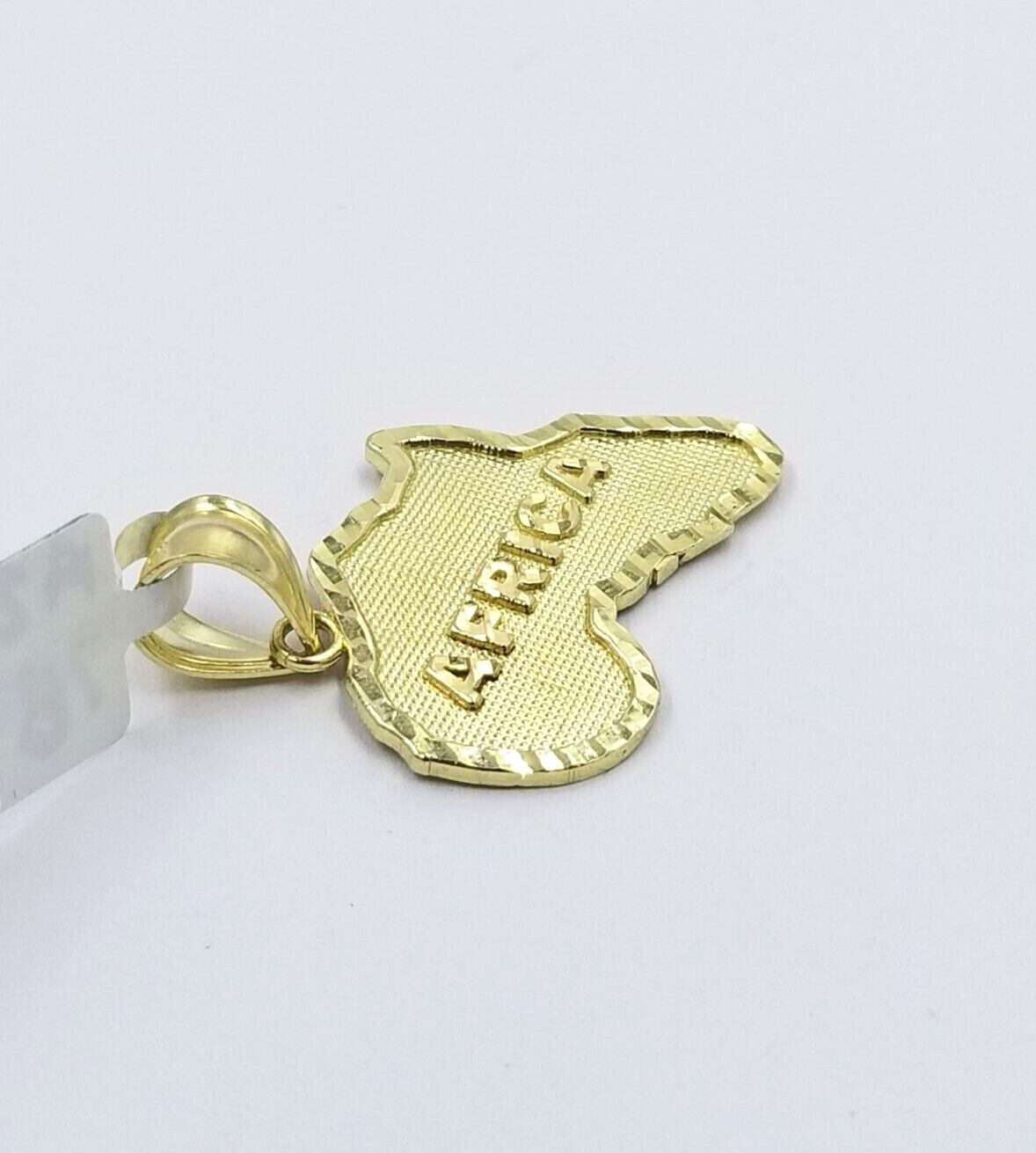 10k Yellow Gold Charm Africa Map Pendant Mens REAL 10KT With FREE SHIPPING
