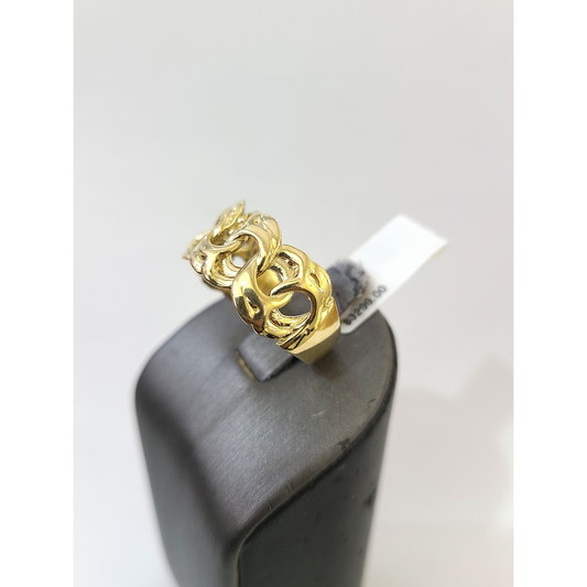 Real 10k Nugget Ring Yellow Gold Women 10Kt Genuine