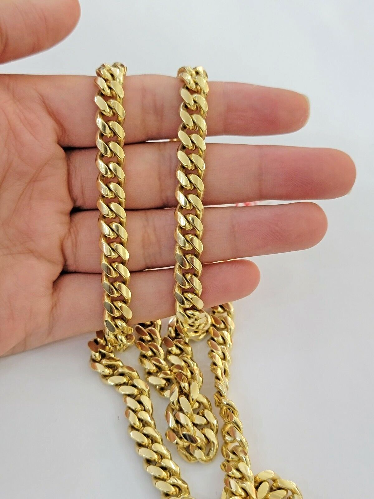 Solid 14k Gold Chain 7mm 22 Inch Miami Cuban Link Necklace HEAVY Real Gold Sale
