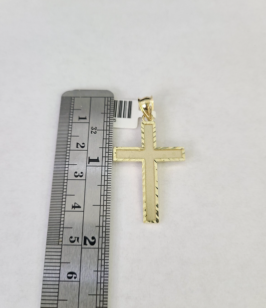 10k Jesus Cross Charm Pendant REAL 10Kt Religious Yellow Gold Genuine