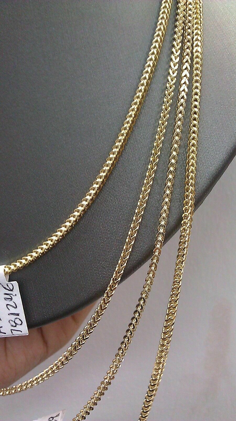 Real 10k yellow Gold Franco Chain 22" Necklace For Men Women Strong