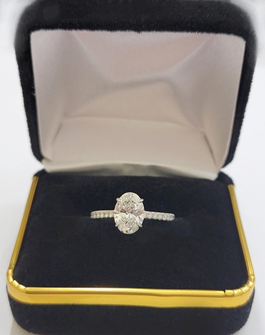 VS Diamond Solitaire Ring 14k Gold Engagement Ladies band lab-created 1.75 Carat