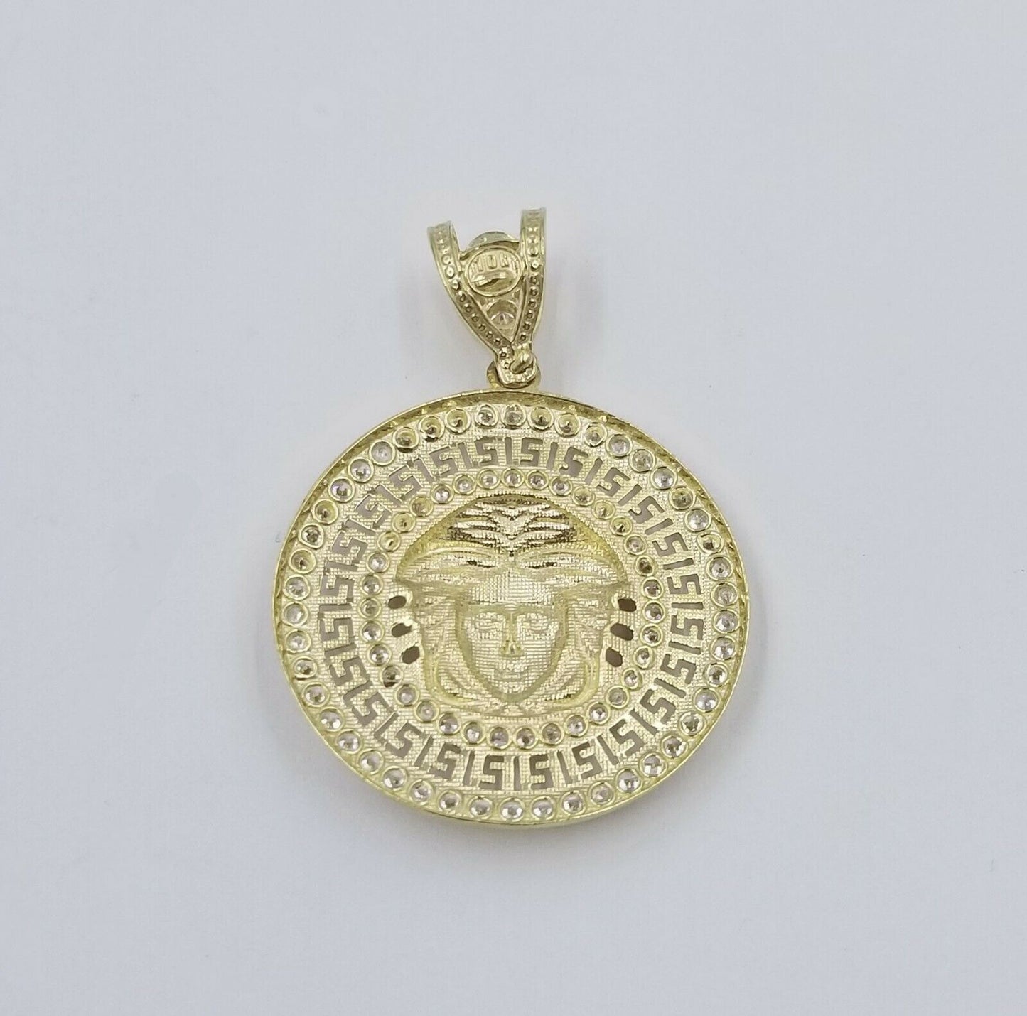 10k Yellow Gold "M" Head Charm Pendent Rope Chain 2.5mm 20 22 24 Men's Womens