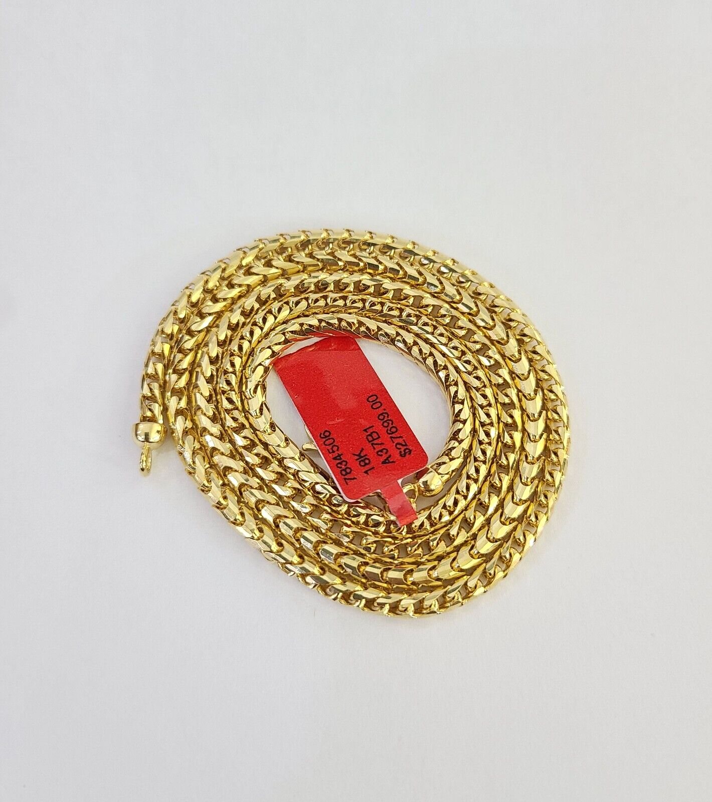 Real 18k Yellow Gold Franco Chain Necklace 24 Inch 4 mm SOLID 18kt