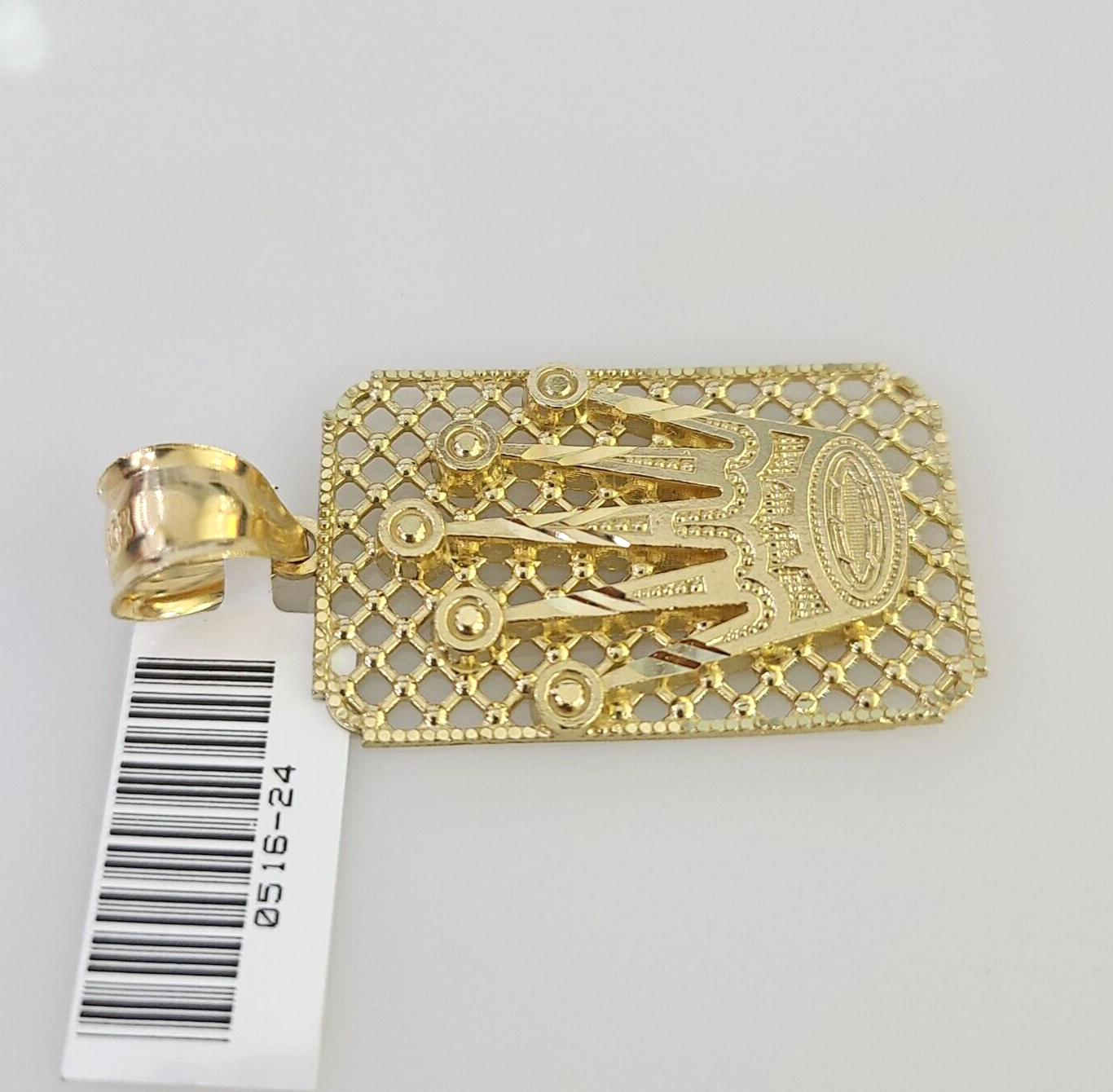 10k Crown Charm Pendant Men's Women's REAL 10Kt Yellow Gold Genuine