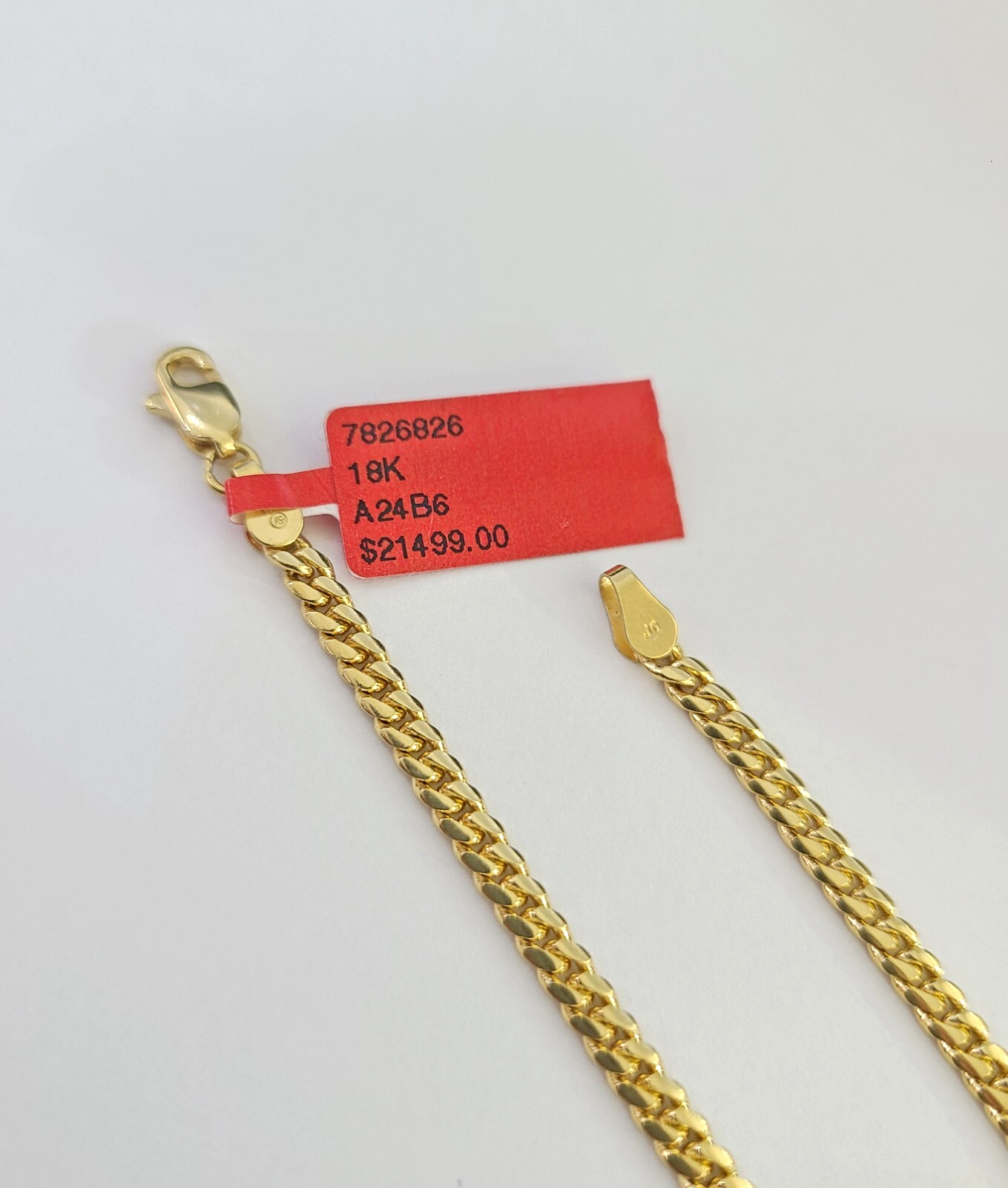 Real 18kt Miami Cuban Chain Necklace 3mm 24 Inch Yellow Gold Men Women SOLID 18k