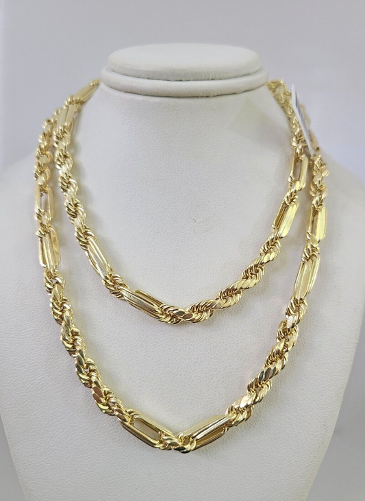 Real 10k Yellow Gold Milano Rope Chain Necklace 18"-30" Inches 6mm 10kt