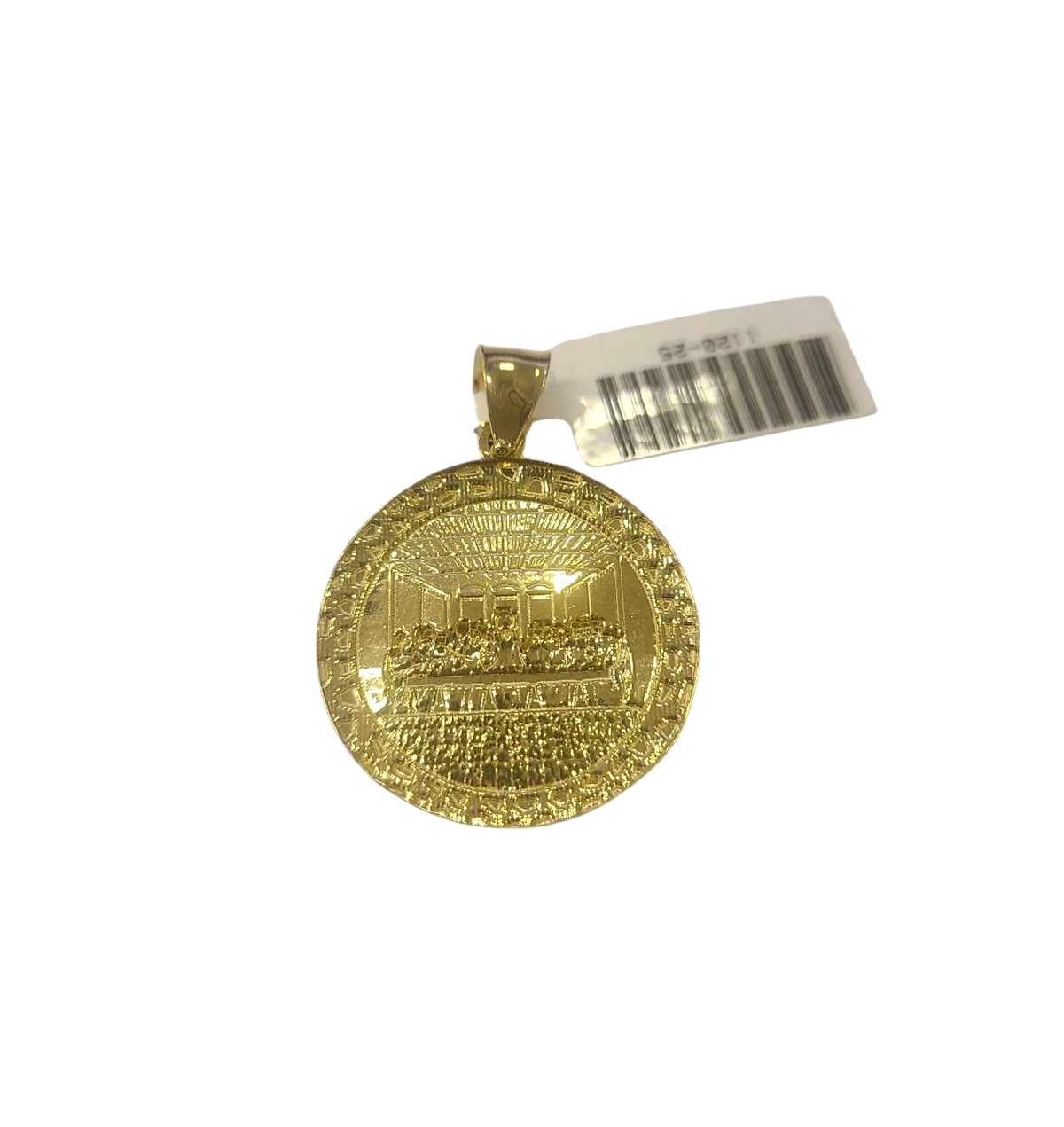 10k Gold Figaro Chain Last Supper Pendant Charm 3mm 20–28-inch SET Necklace
