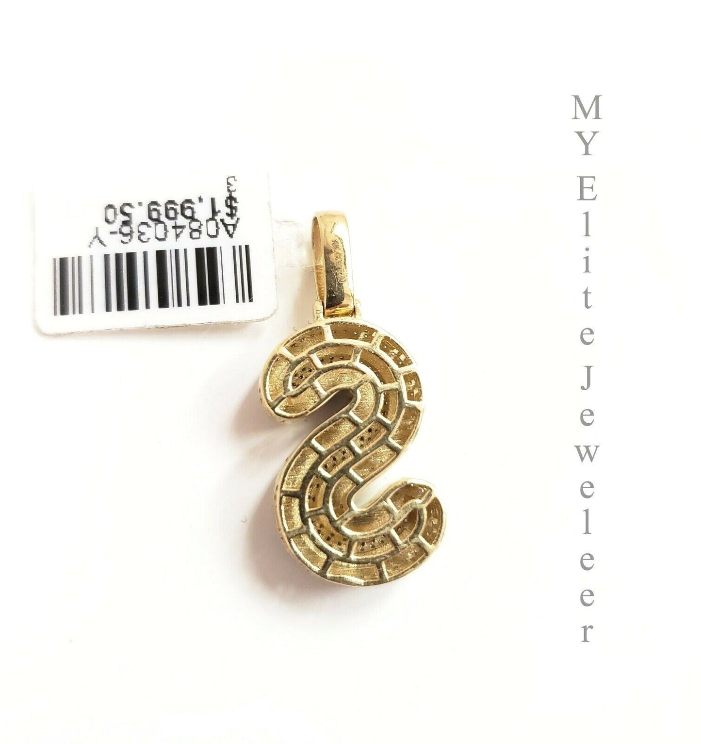 Men's Ladies Solid 10k 0.30CT Initial S Diamond Pendant Yellow Gold Alphabet REAL