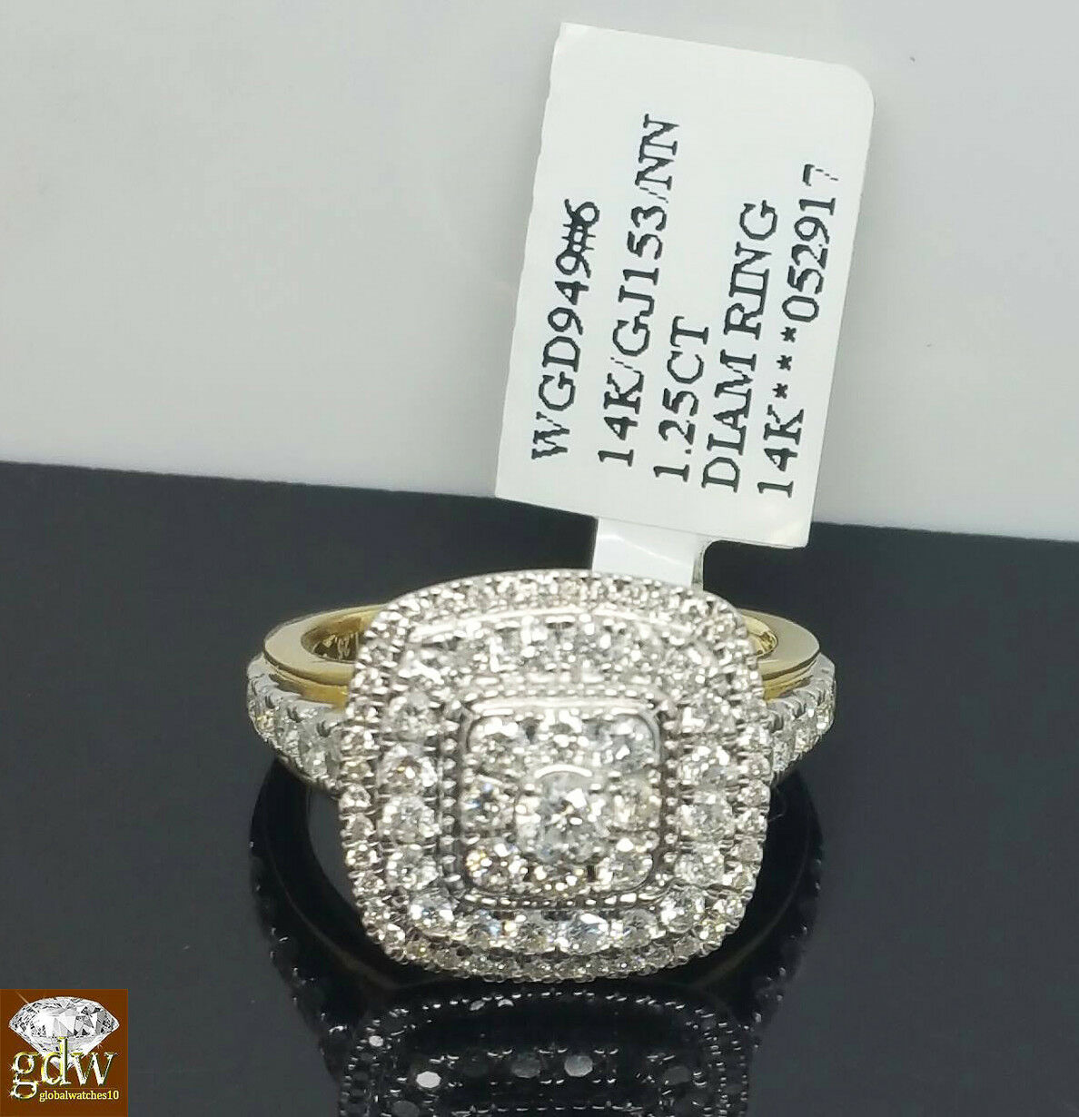 14k White Yellow Gold Ladies 1.25CT Diamond Ring Women SIZE 7 Band ,GENUINE REAL