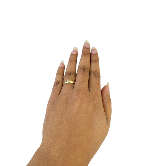 Solid 10k Yellow Gold Ring Ladies Band 4mm Size 6 Real 10k Wedding / Engagement