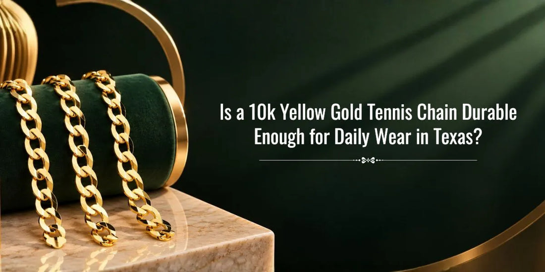  10k Yellow Gold Tennis Chain