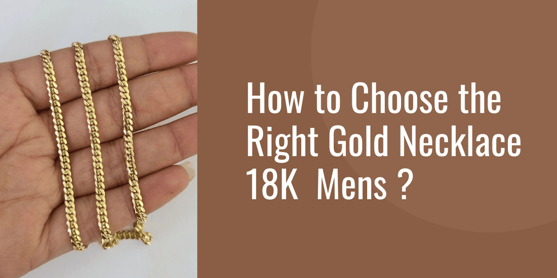 Men’s 18K gold necklace options highlighted for style reference