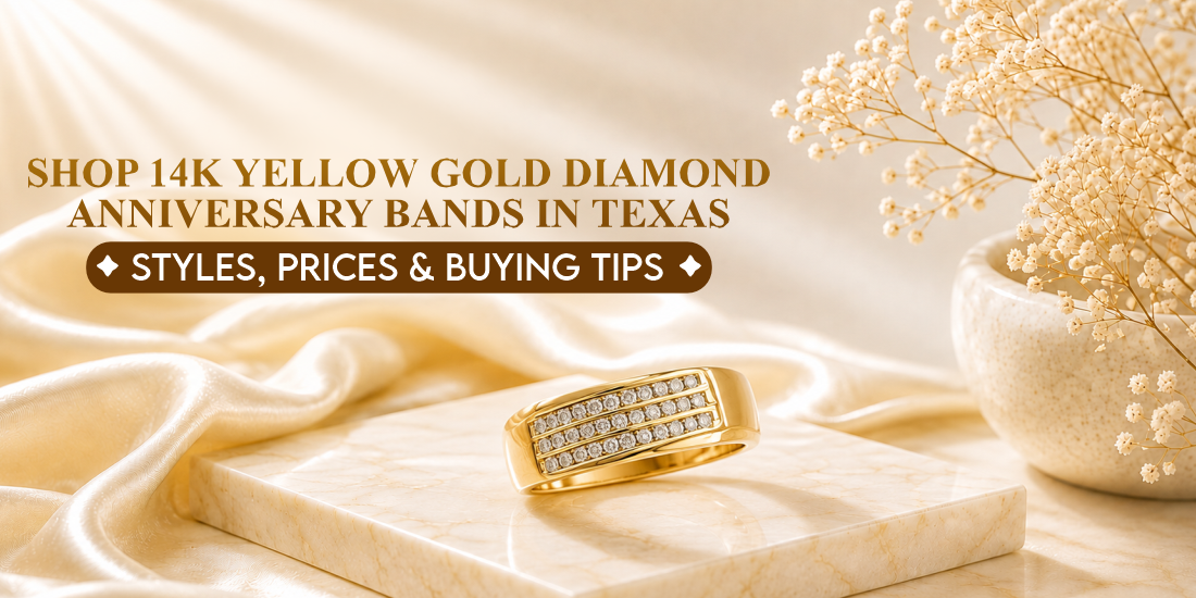 Shop 14K Yellow Gold Diamond Anniversary Bands in Texas
