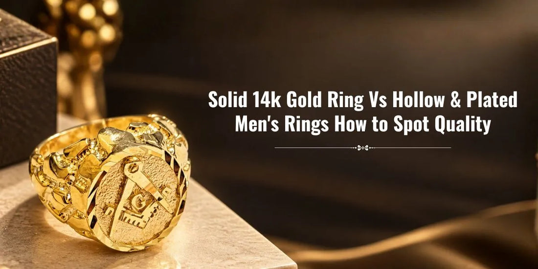 Solid 14k Gold Ring Vs Hollow & Plated Men's Rings