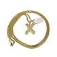 Real Gold 10k Chain X Initial Charm Miami Cuban Link 2.5mm Necklace Pendant SET