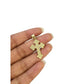 10K Gold 3mm Rope Chain Filigree Cross Pendant Charm Necklace Set 18"-28" Unisex