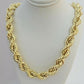 REAL 10k Gold Rope Chain Mens Necklace 12mm 22" 24" 26" 28" 30" 10kt Yellow Gold